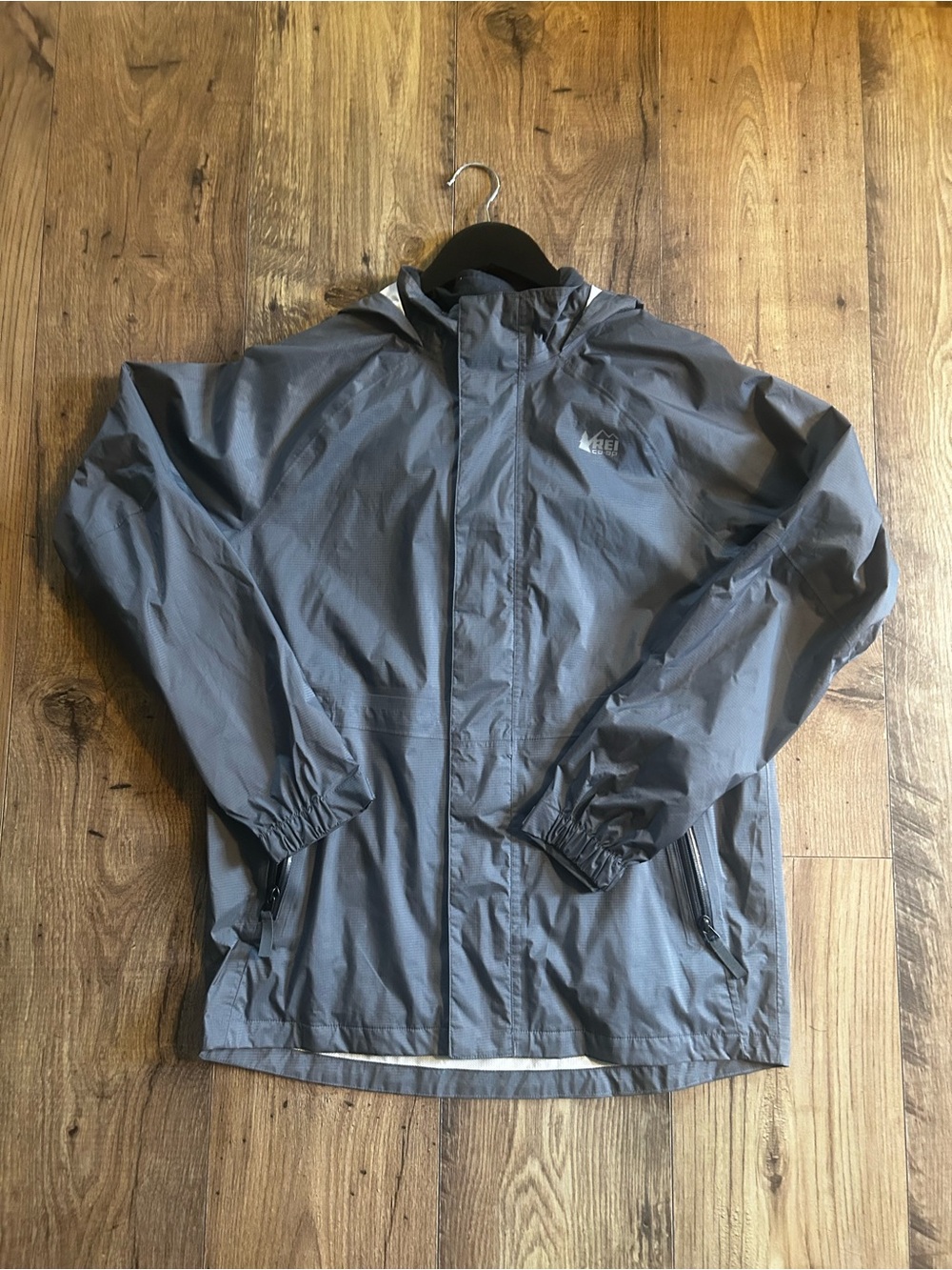 REI Co-op Kids Gray Hooded Raincoat – Lightweight Waterproof Shell